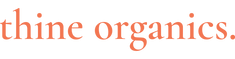 thine organics logo in orange